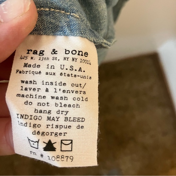 Rag & Bone Sleeveless Denim Shift Dress - Small - Picture 11 of 12